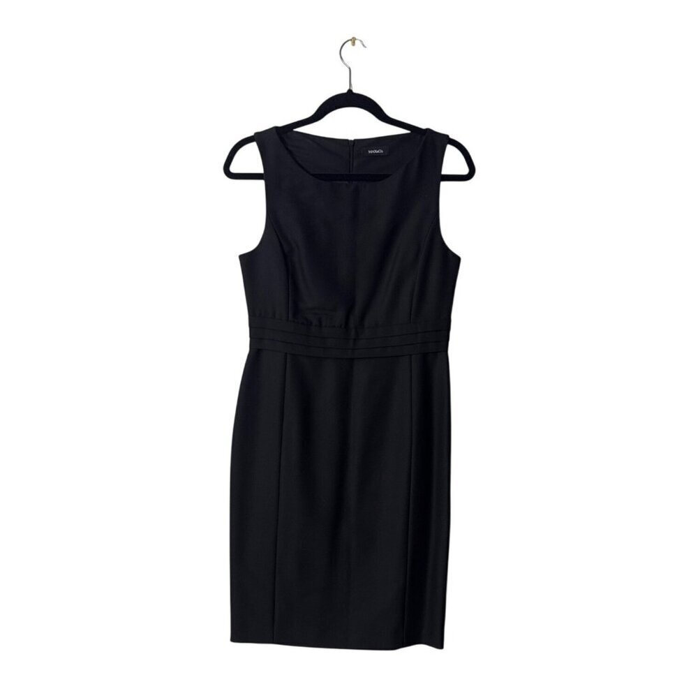 Max&Co Sleeveless Black Sheath Dress With Back Zip